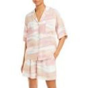 Lucy Paris Cute Multi Color Gingham Button Up Top Size M NWT Comfy Core Causal